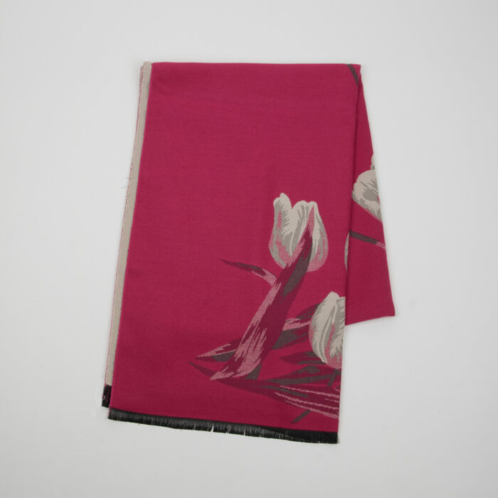Dvipusis šalikas IDANIA fuksia - Image 5
