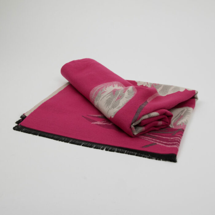 Dvipusis šalikas IDANIA fuksia - Image 1