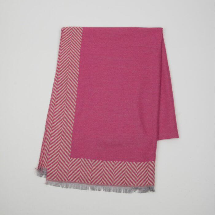 Dvipusis šalikas ELDA fuksia - Image 5