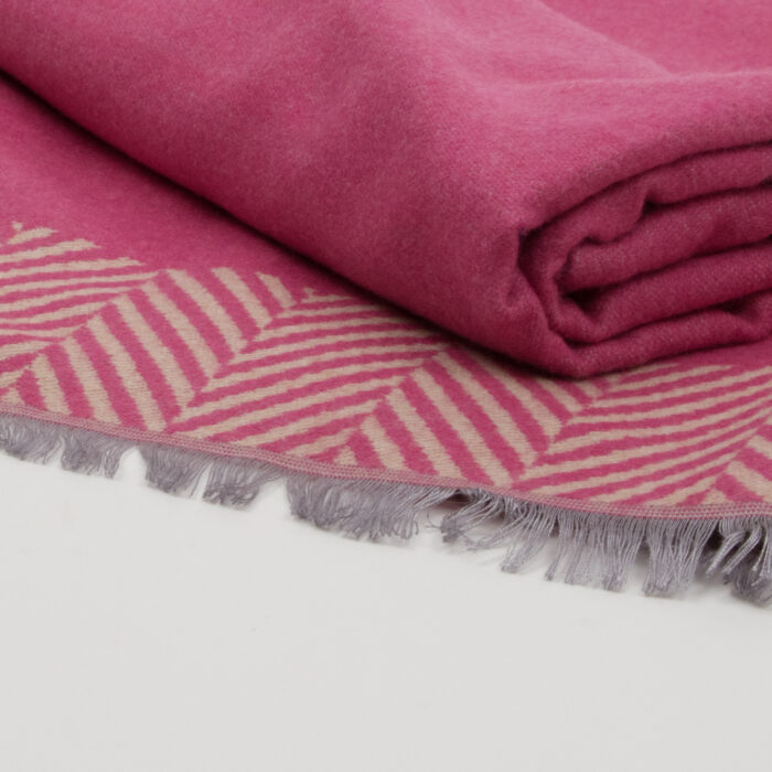 Dvipusis šalikas ELDA fuksia - Image 3
