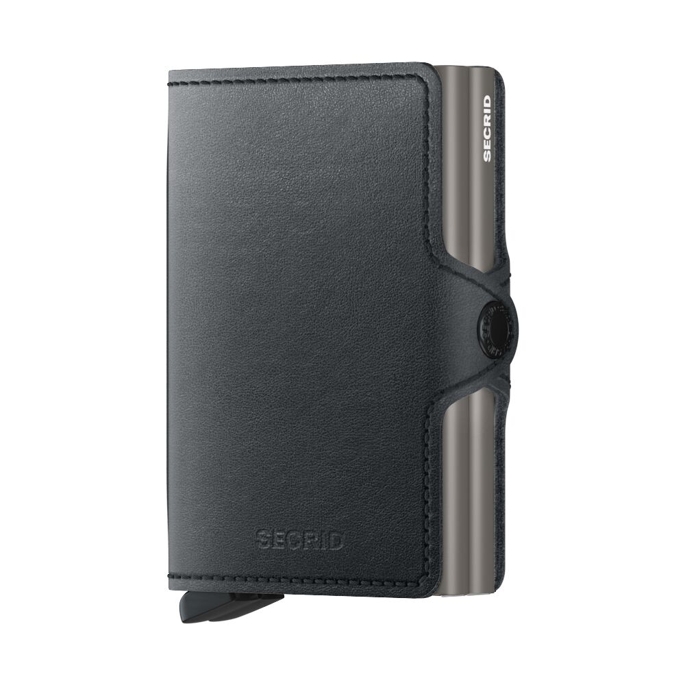 ORIGINAL_JPG-Mirum-Twinwallet-Black-Earth-Grey-Front.jpg MIRUM Plant-Based Black SECRID twinwallet piniginė - Image 1