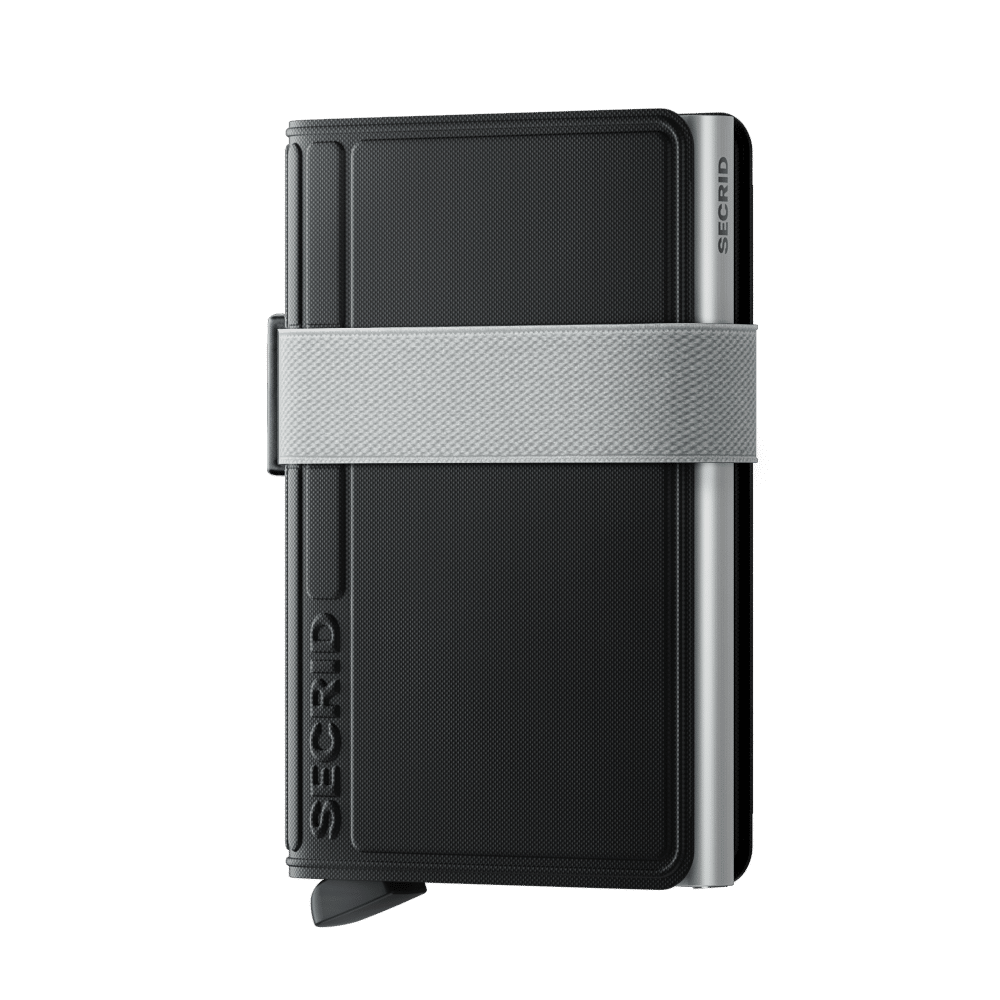Secrid_Bandwallet_TPU_Black-White_Front.png WHITE BANDWALLET SECRID piniginė - Image 1