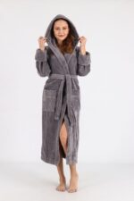 Moteriškas chalatas su gobtuvu #6890 - Image 2