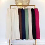 Matinės viskozės tiesios kelnės #CLE01-T709