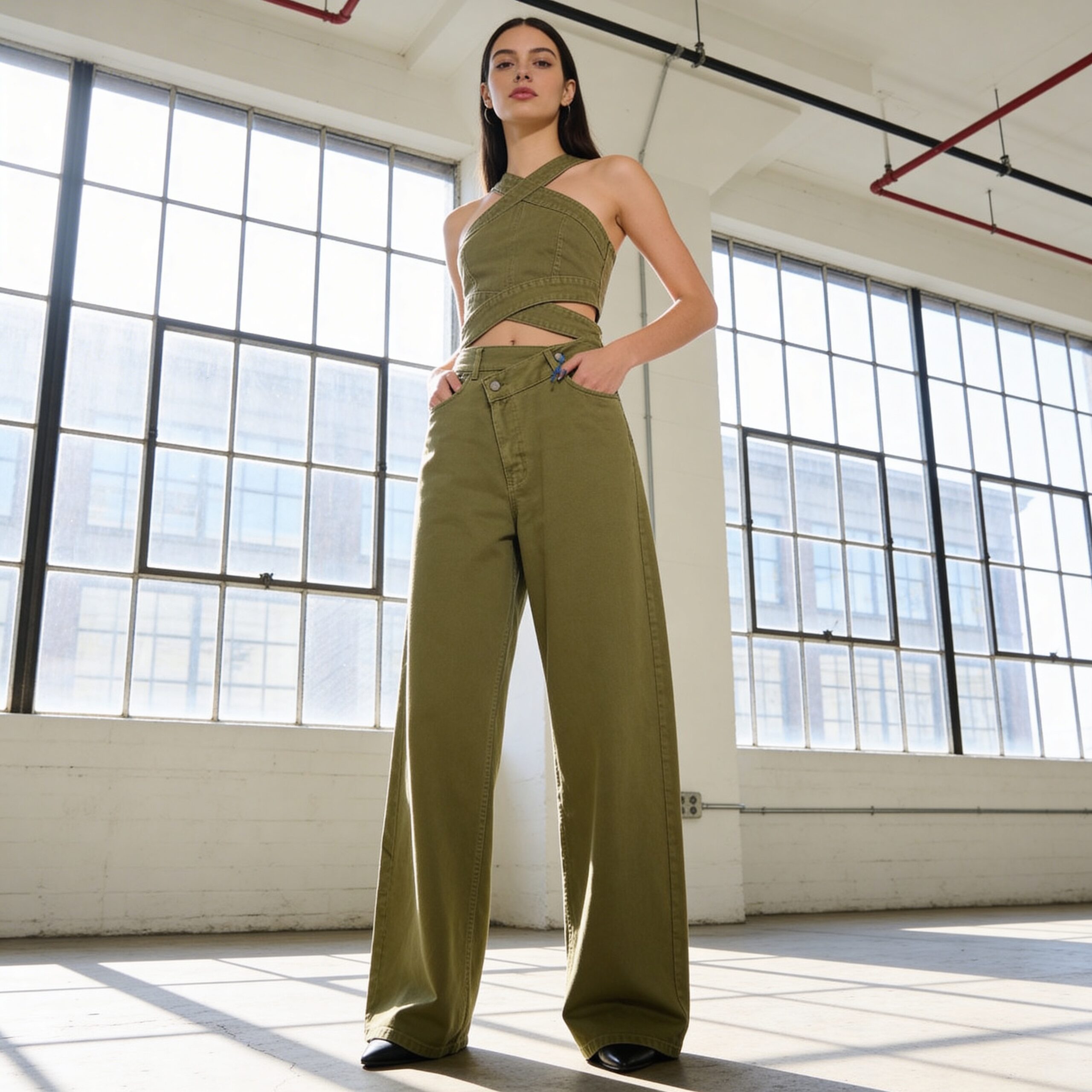 IMG_2632 Džinsinio audinio ilgos kelnės #5413 - Image 1