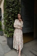 Gėlėta viskozinė suknelė #ED292 - Image 5