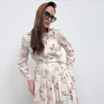 Gėlėta viskozinė suknelė #ED292 - Image 2