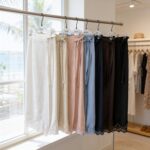 Lininis sijonas su gipiuru #ESK320 - Image 3