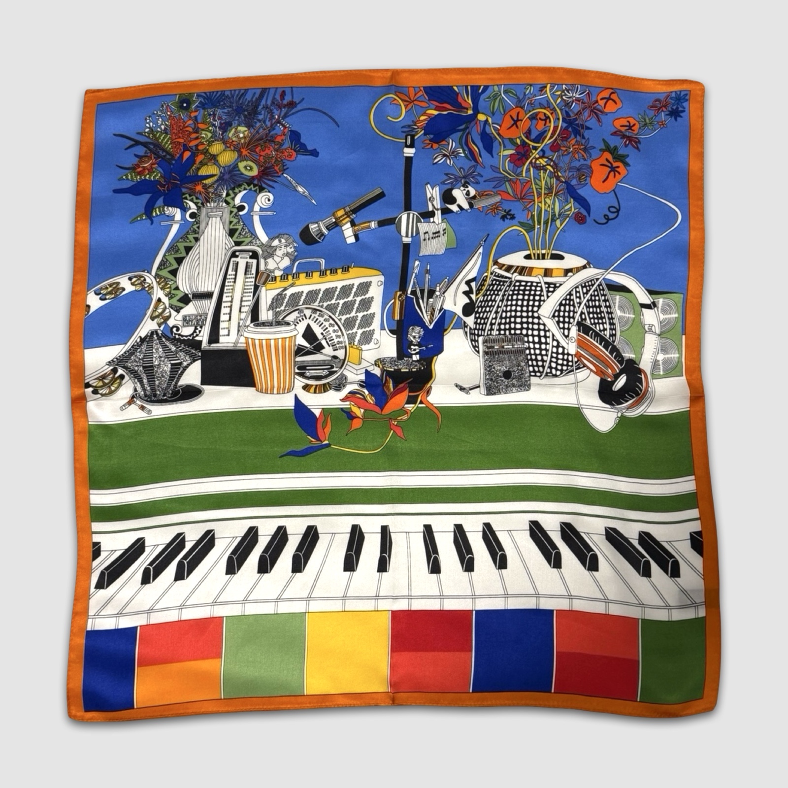 110 x 180 šilko šalikai_4 100% šilko skarelė NURA (53x53 cm) - Image 1