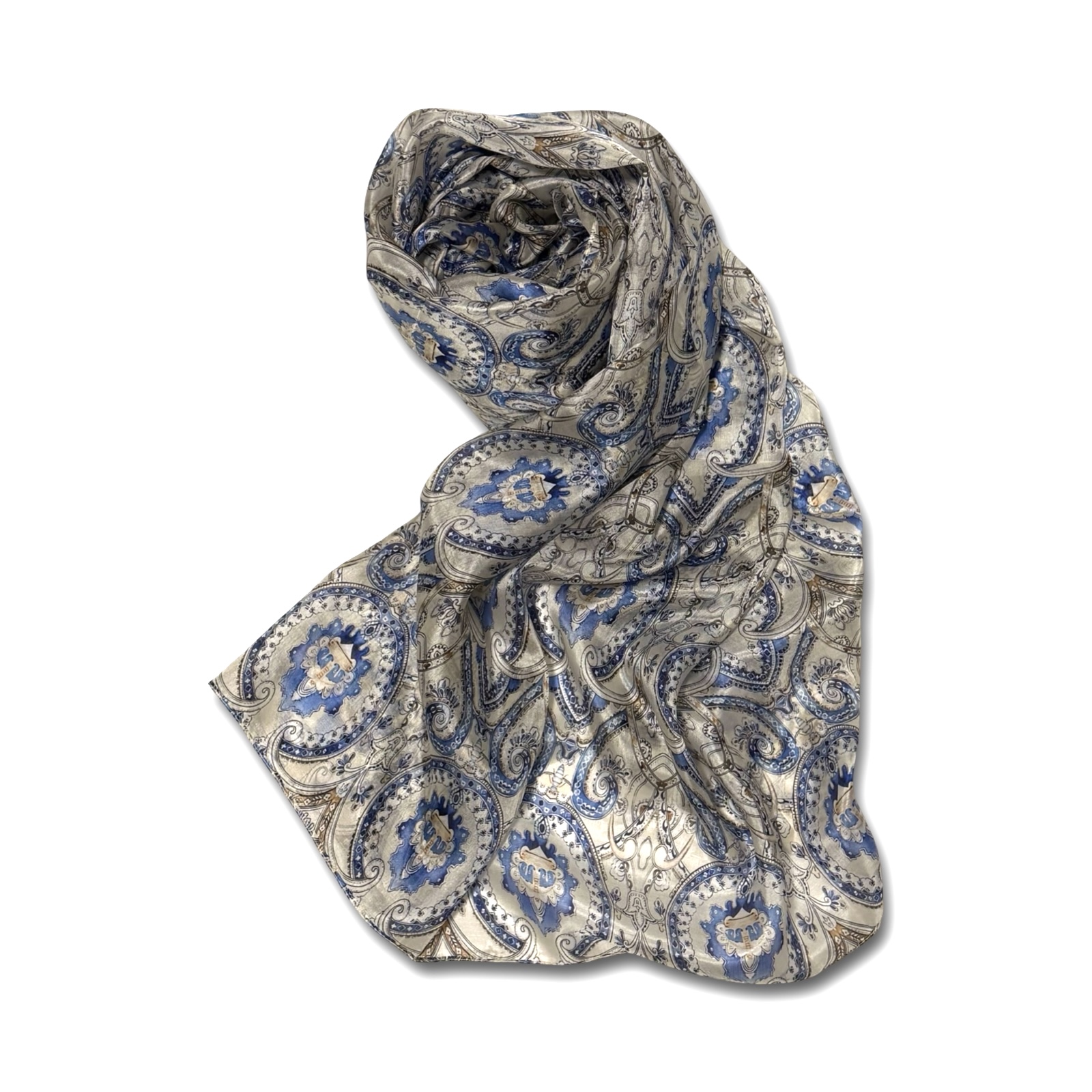 90 x 90 skaros_22 100% šilko šalikas ODETTE (110x180 cm) - Image 1