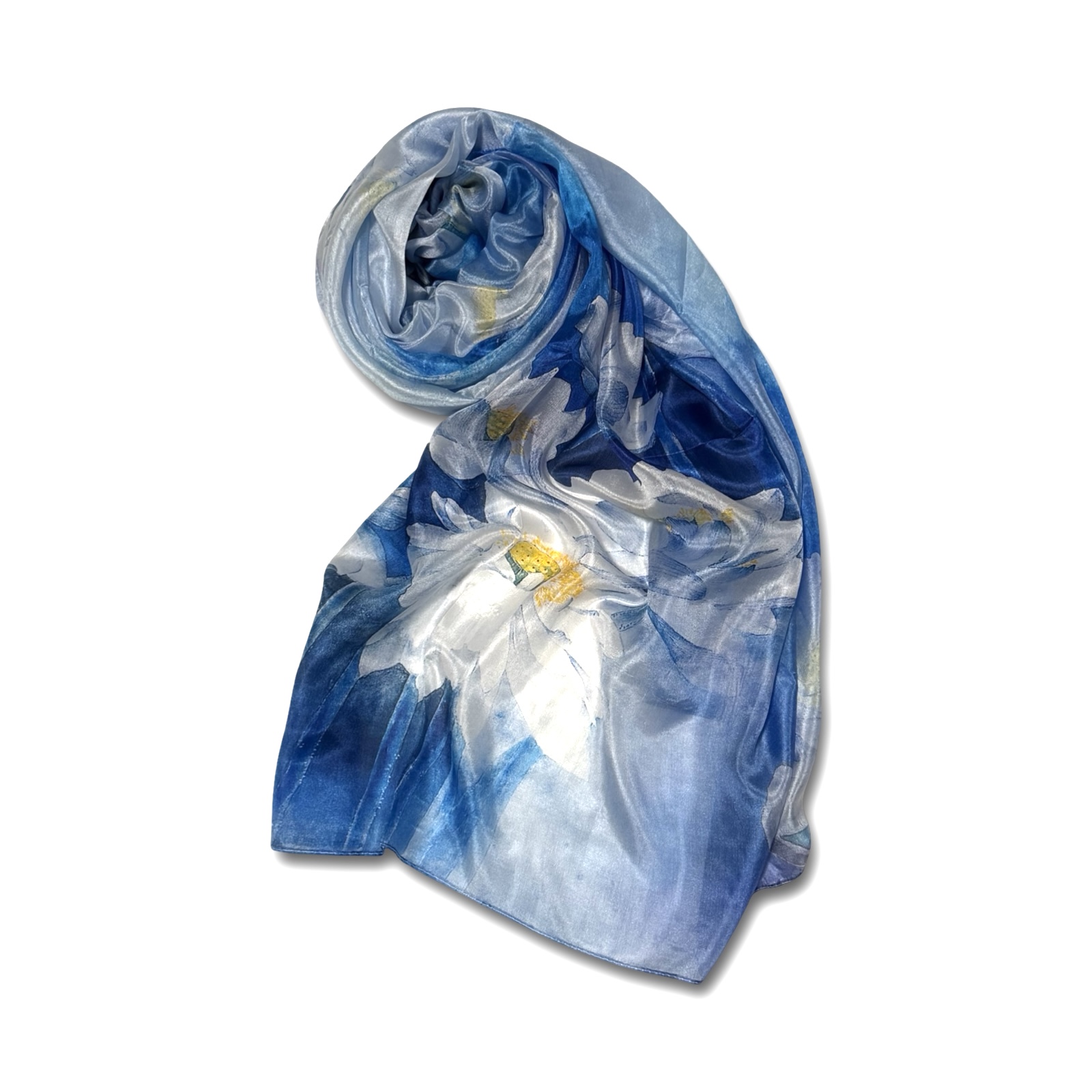 90 x 90 skaros_23 100% šilko šalikas RENEE (110x180 cm) - Image 1