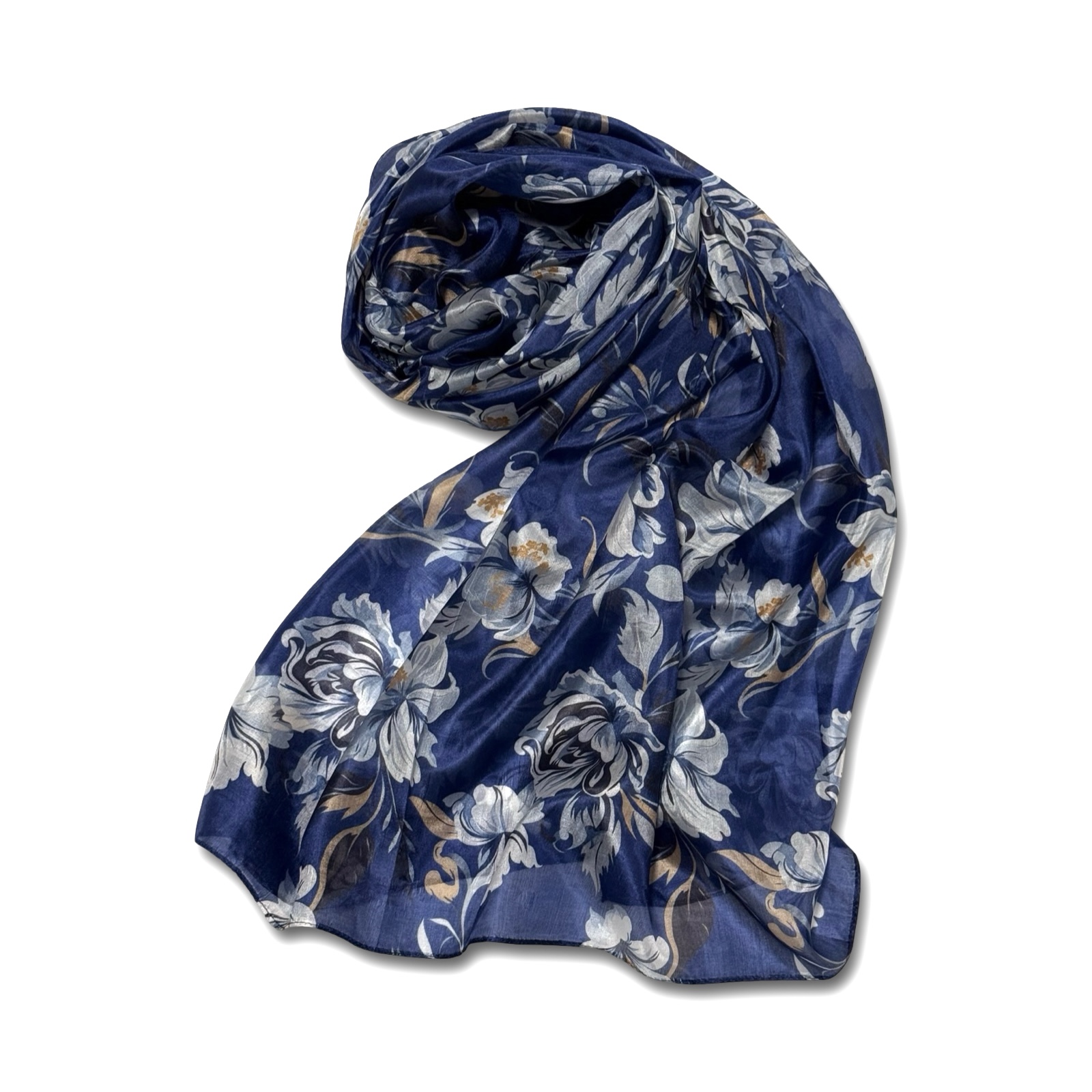 90 x 90 skaros_27 100% šilko šalikas ELISE (110x180 cm) - Image 1