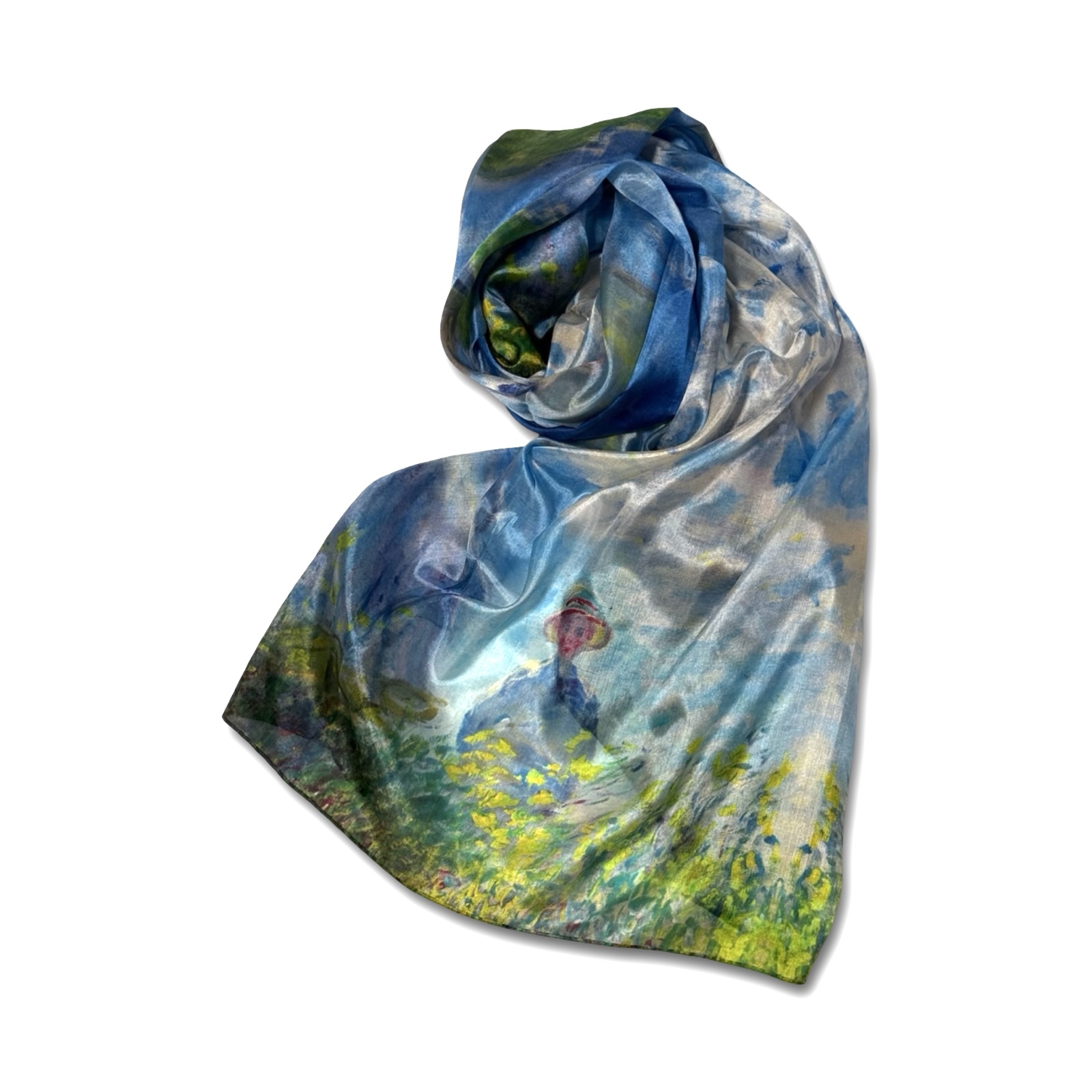 90 x 90 skaros_28 100% šilko šalikas SYLVIE (110x180 cm) - Image 1