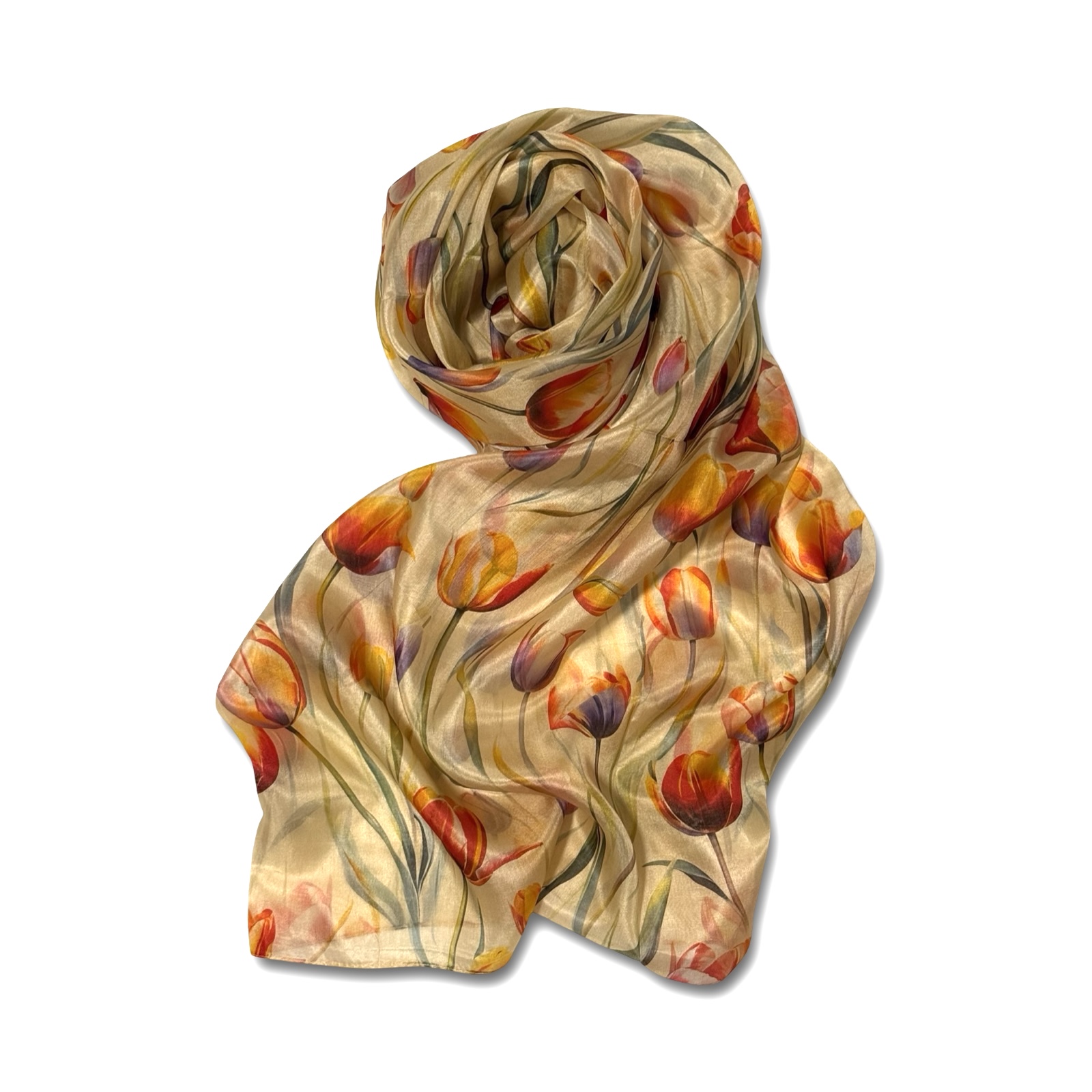 90 x 90 skaros_31 100% šilko šalikas ESTELLE (110x180 cm) - Image 1