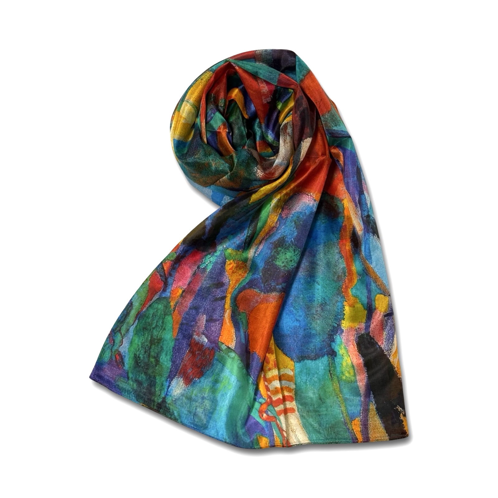 90 x 90 skaros_4 100% šilko šalikas INGRID (110x180 cm) - Image 1