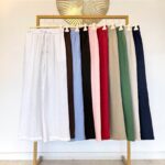 Lininės tiesaus kirpimo kelnės #CLE01-T1323