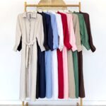 Lininė marškininė suknelė #CLE01-D1317