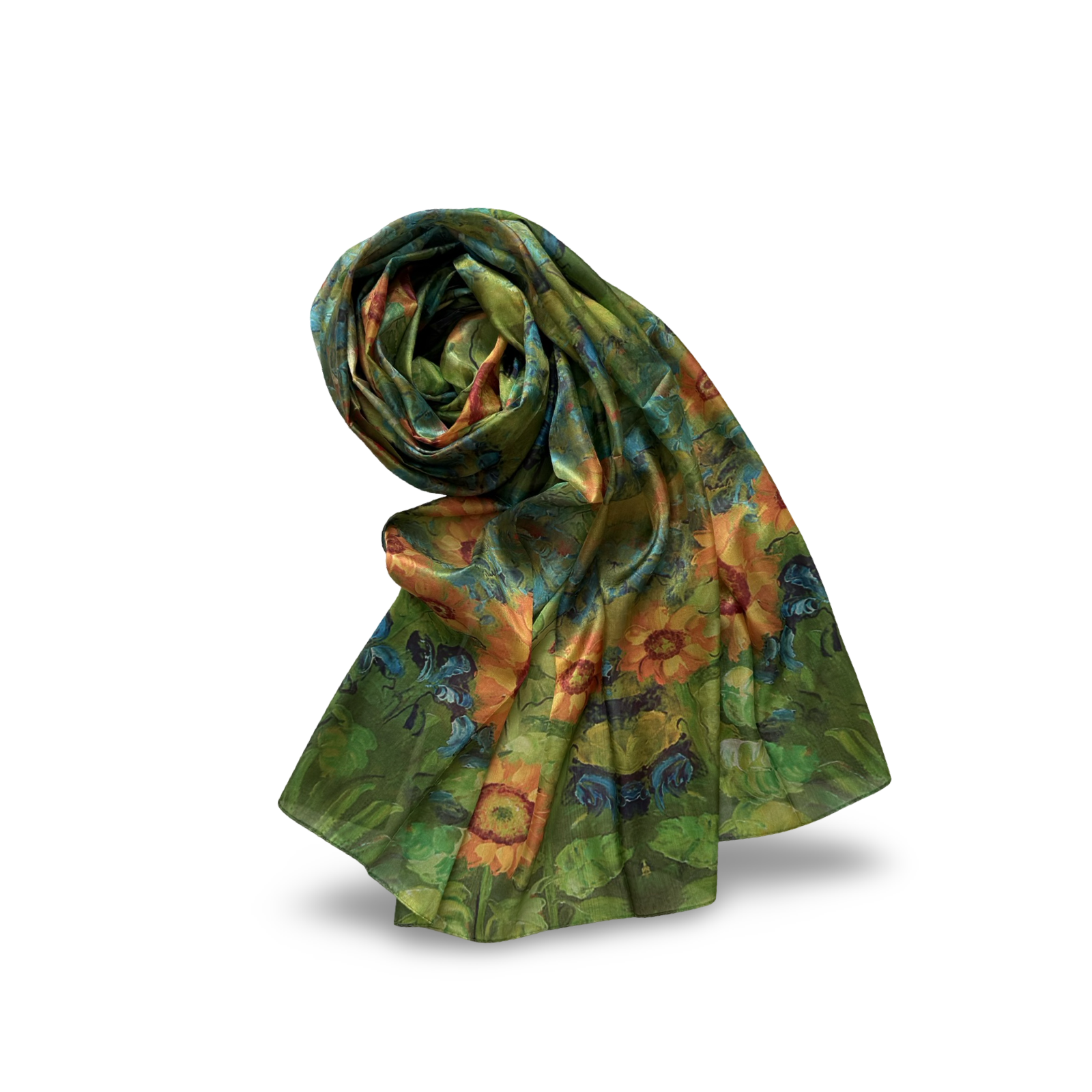 SILK SCARVES 110x180_16 100% šilko šalikas FIORE (110x180 cm) - Image 1