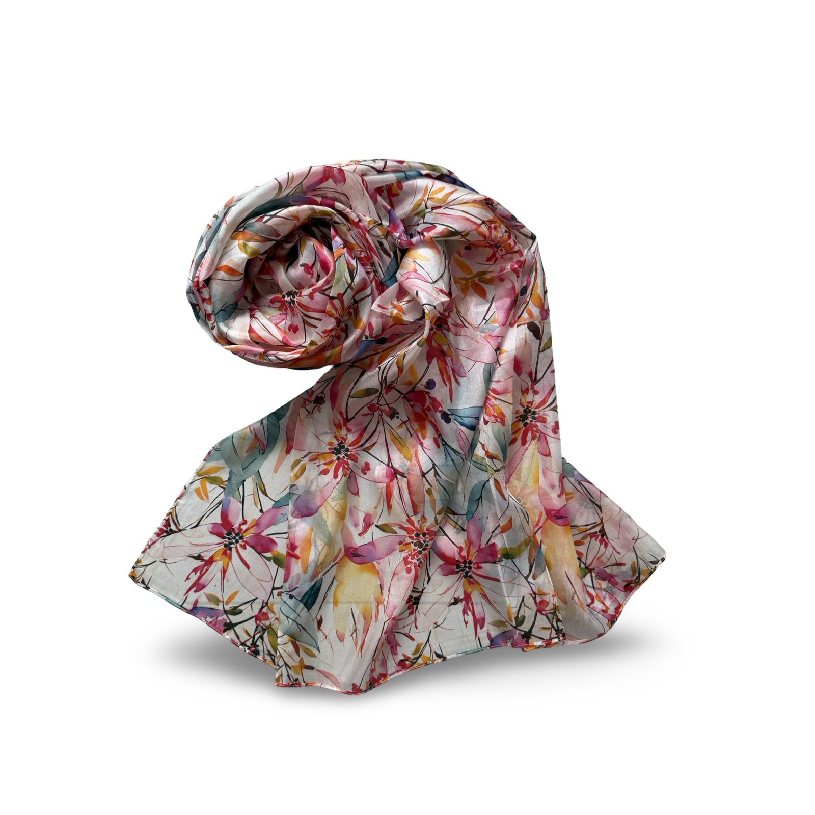 SILK SCARVES 110x180_17 100% šilko šalikas RIVIERA (110x180 cm) - Image 1