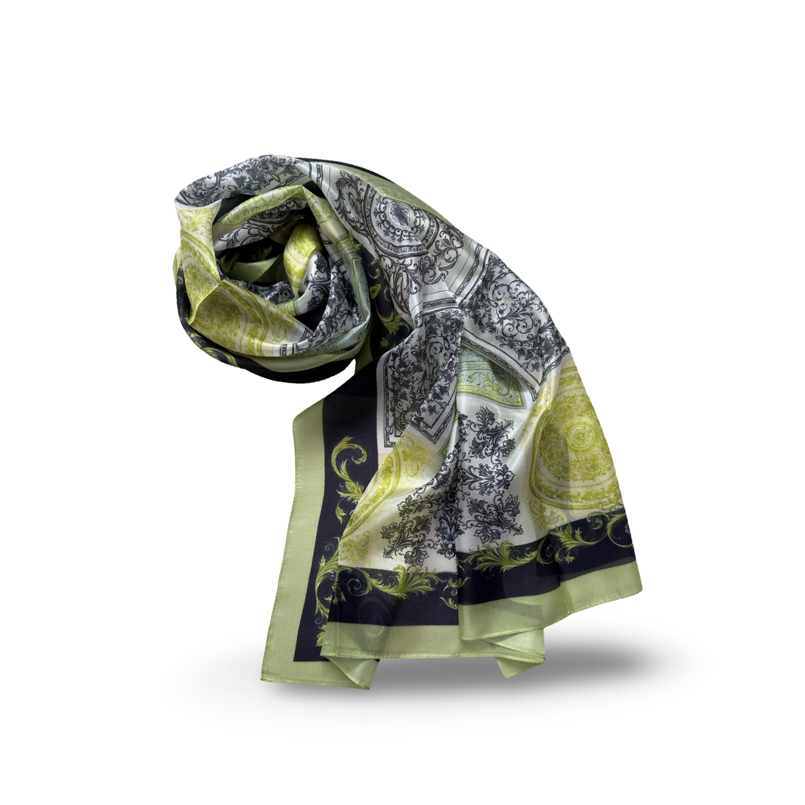 SILK SCARVES 110x180_21 100% šilko šalikas ISOLA (110x180 cm) - Image 1