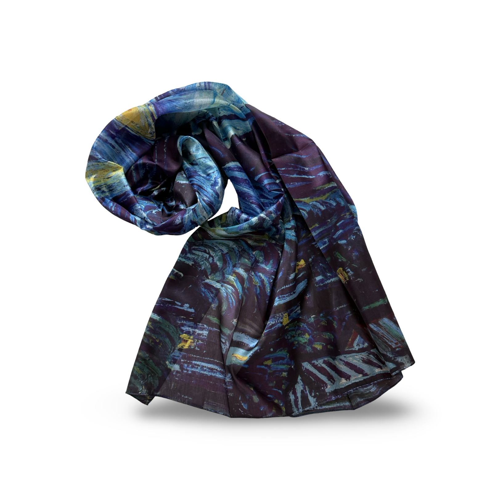 SILK SCARVES 110x180_25 100% šilko šalikas ROMA (110x180 cm) - Image 1