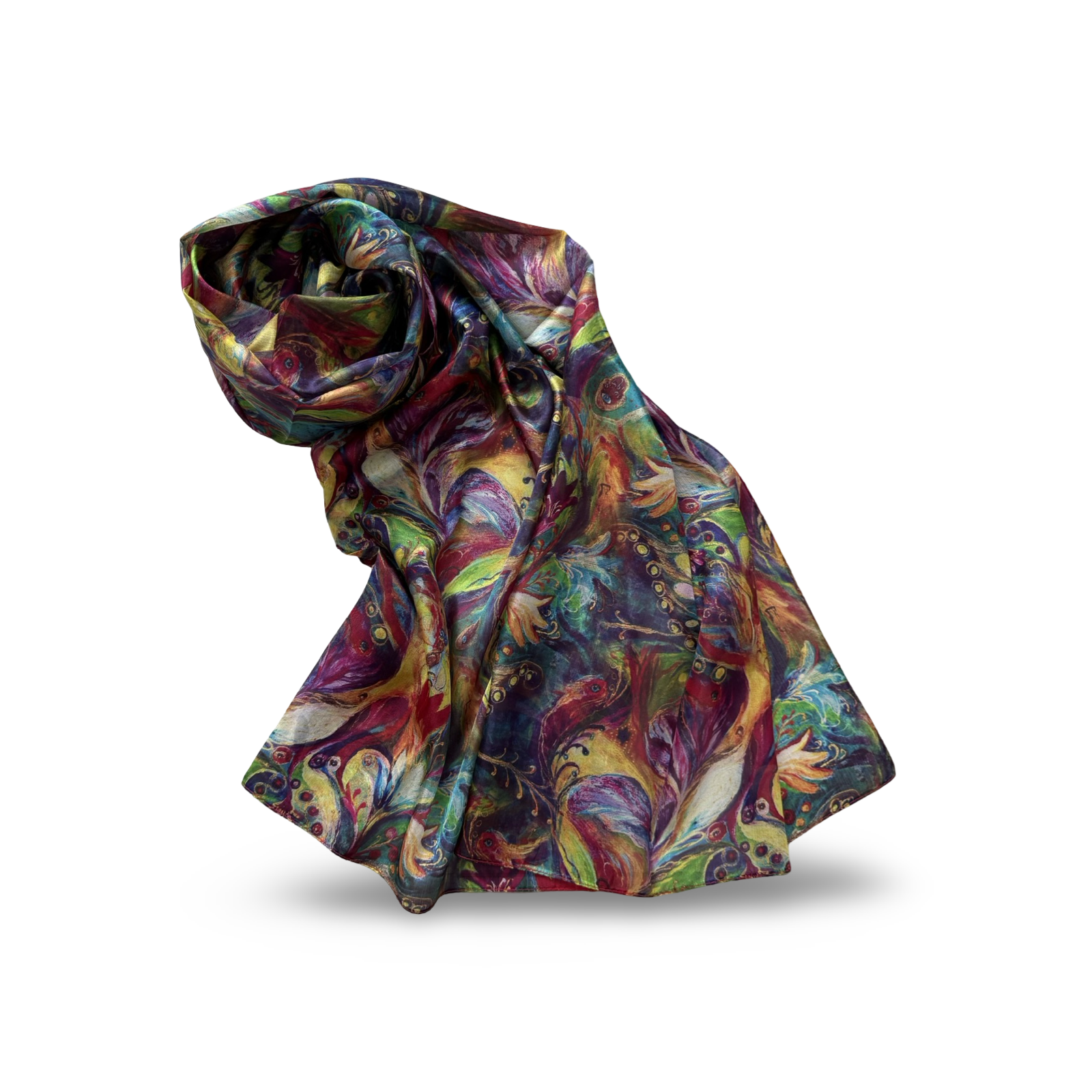 SILK SCARVES 110x180_31 100% šilko šalikas MILANA (110x180 cm) - Image 1