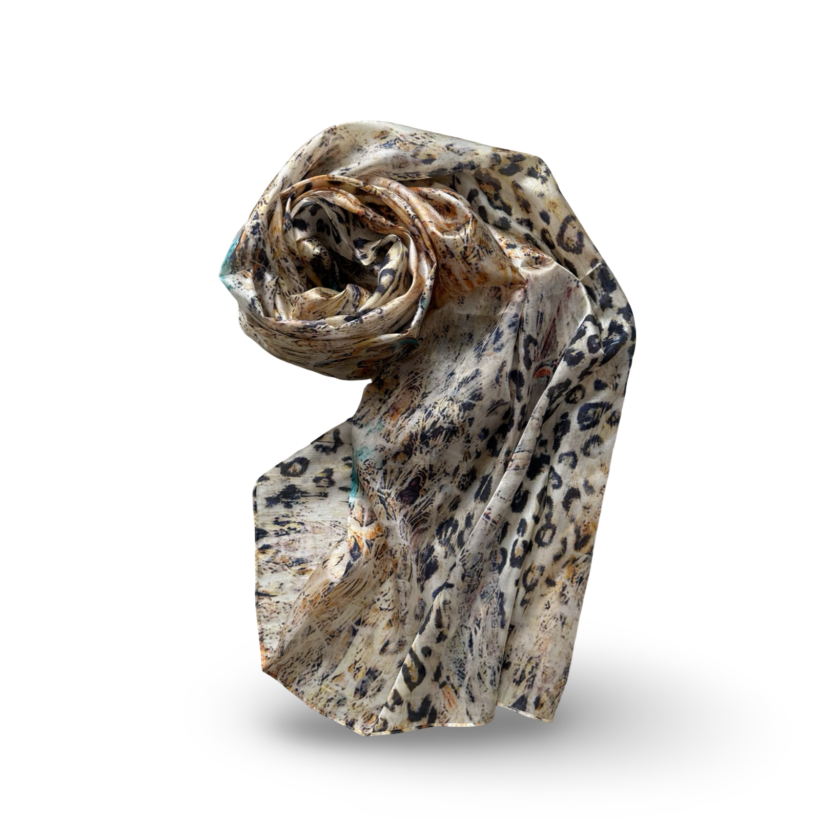SILK SCARVES 110x180_4 100% šilko šalikas LAMBA (110x180 cm) - Image 1