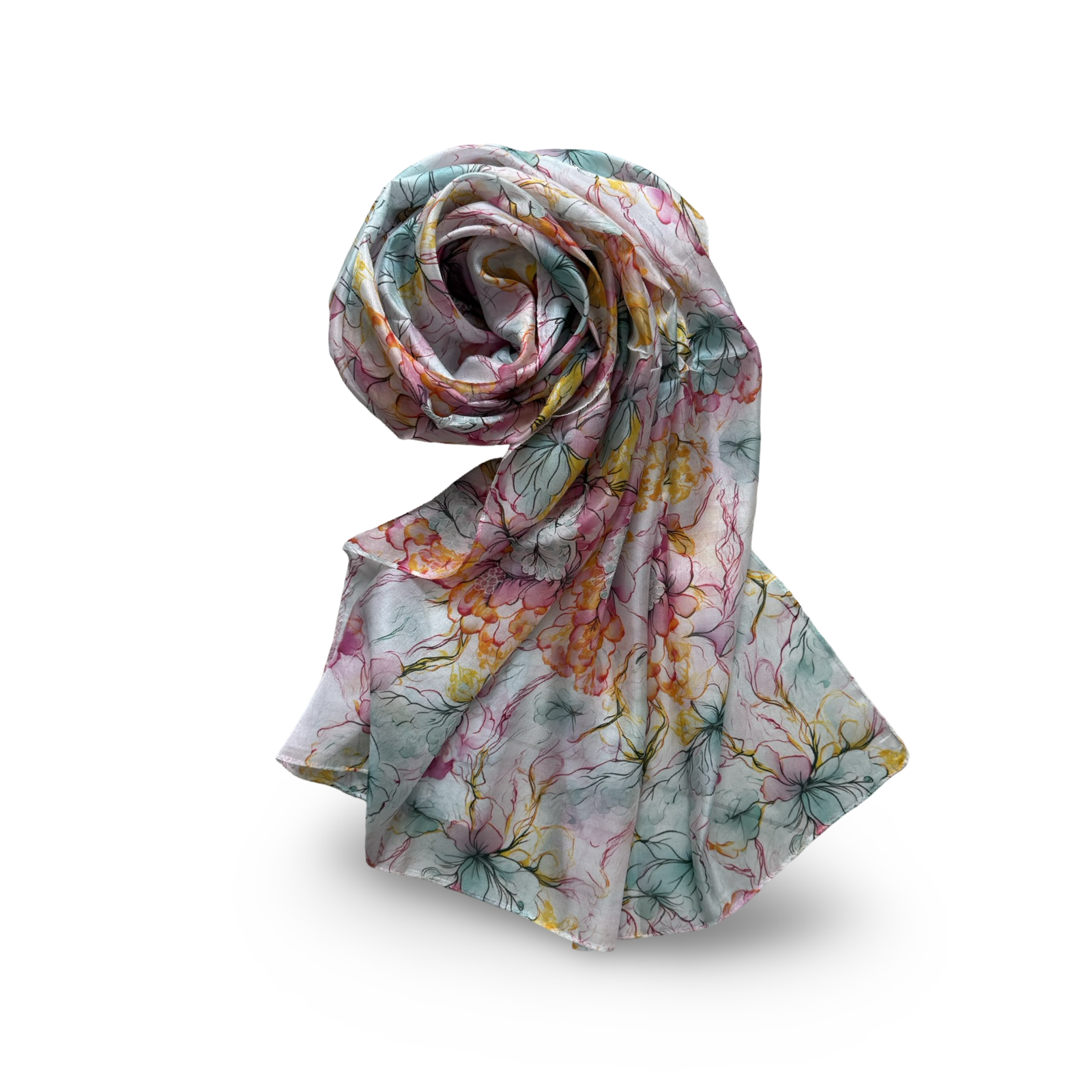 SILK SCARVES 110x180_8 100% šilko šalikas RUBINO (110x180 cm) - Image 1