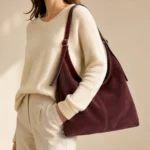 FLCOM86059G SUEDE FL bordo zomšinė rankinė su modeliu