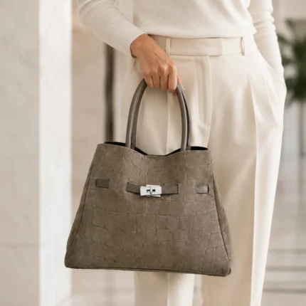 FLCOM86104G SC-CO 38 × 26 × 14 cm kapučino verstos odos rankinė su modeliu