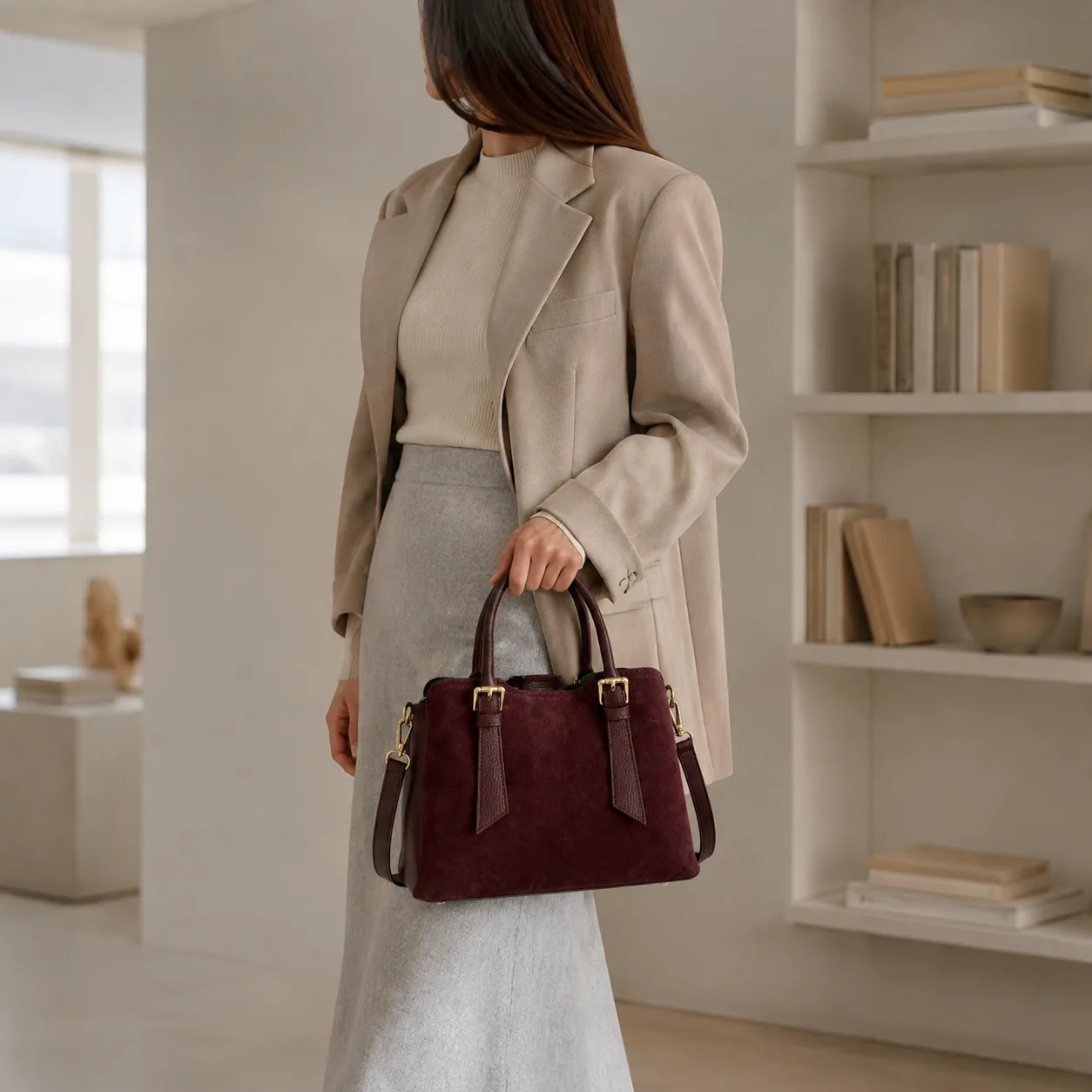 FLCOM86133_SUEDE_main.webp Itališka verstos odos rankinė #86133 SUEDE - Image 1
