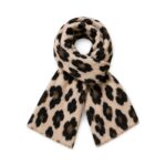 Leopardo rašto vilnos ir viskozės šalikas – J719 - Image 2