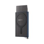 SECRID Premium+ Cardprotector+ Fluted for MagSafe aliuminio kortelių dėklas – tamsiai mėlynos sp. - Image 3