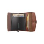 SECRID Vintage kompaktiška vokelio tipo piniginė – konjako sp. - Image 5