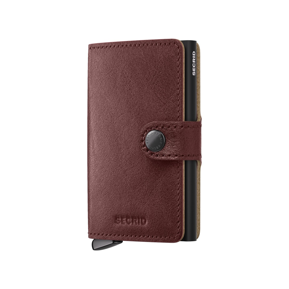 SECRID_MBc-Brown+_front_1200x1200 SECRID Basco Premium+ kompaktiška vienguba piniginė – rudos sp. - Image 1