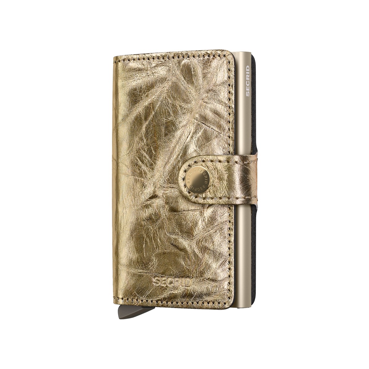 SECRID_MCr-Gold_front_1200x1200 SECRID Crunch kompaktiška vienguba piniginė – aukso sp. - Image 1