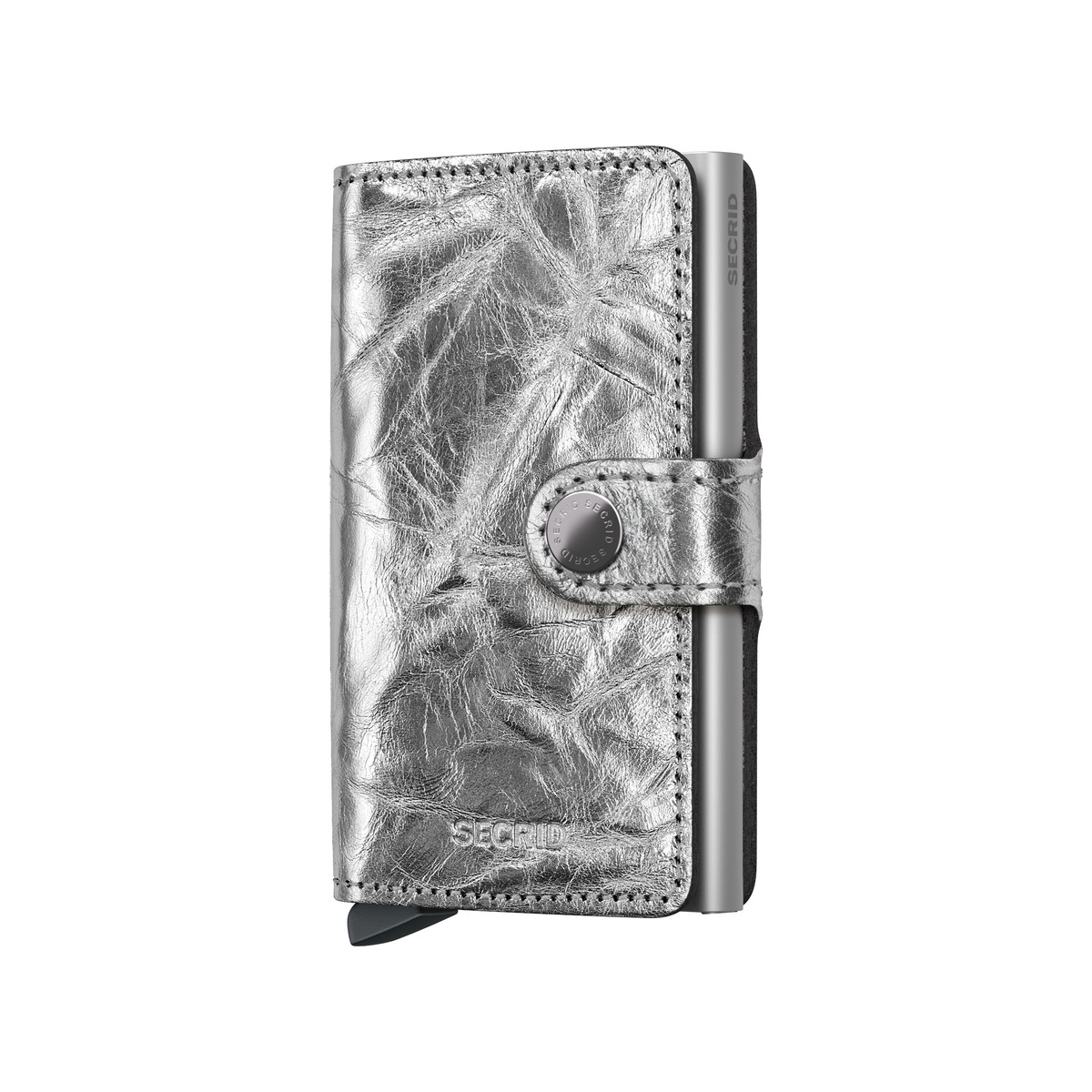 SECRID_MCr-Silver_front_1200x1200 SECRID Crunch kompaktiška vienguba piniginė – sidabro sp. - Image 1
