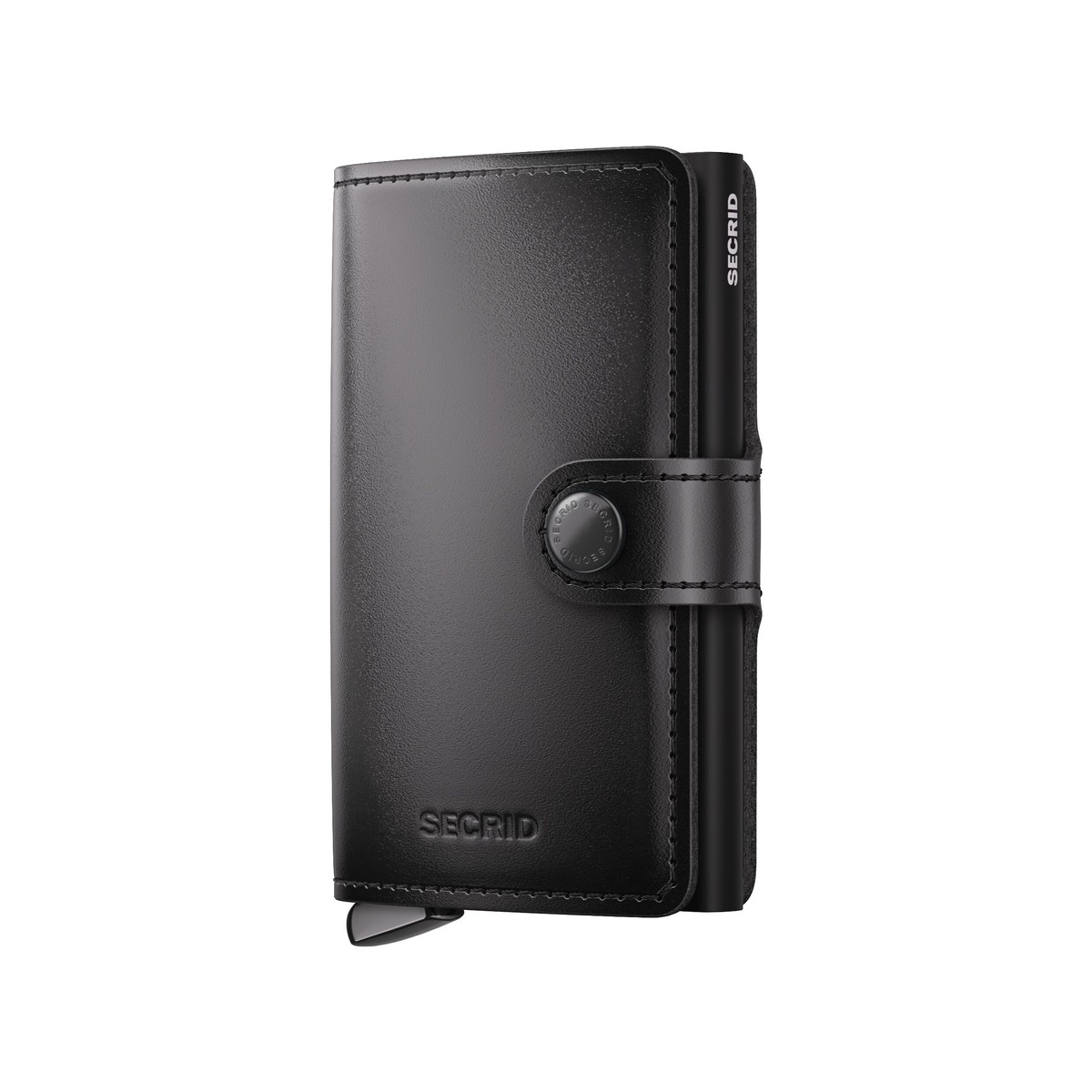 SECRID_MDu-Black+_front_1200x1200 SECRID Dusk Premium+ kompaktiška vienguba piniginė – juodos sp. - Image 1