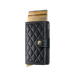 SECRID Emboss Diamond Premium+ kompaktiška vienguba piniginė – juodos sp. - Image 4