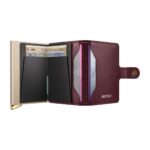 SECRID Emboss Diamond Premium+ kompaktiška vienguba piniginė – bordinė sp. - Image 5