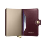 SECRID Emboss Diamond Premium+ kompaktiška vienguba piniginė – bordinė sp. - Image 3