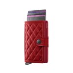SECRID Emboss Diamond Premium+ kompaktiška vienguba piniginė – raudonos sp. - Image 4