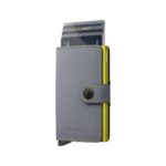 SECRID Matte kompaktiška vienguba piniginė – pilkos / laimo žalios sp. - Image 5