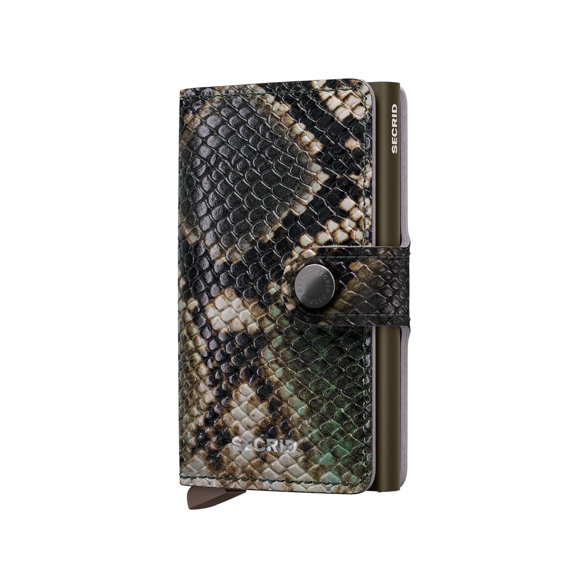 SECRID_MSe-Green_front_1200x1200 SECRID Serpent kompaktiška vienguba piniginė – žalios sp. - Image 1
