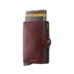 SECRID Basco Premium+ kompaktiška dviguba piniginė – rudos sp. - Image 4