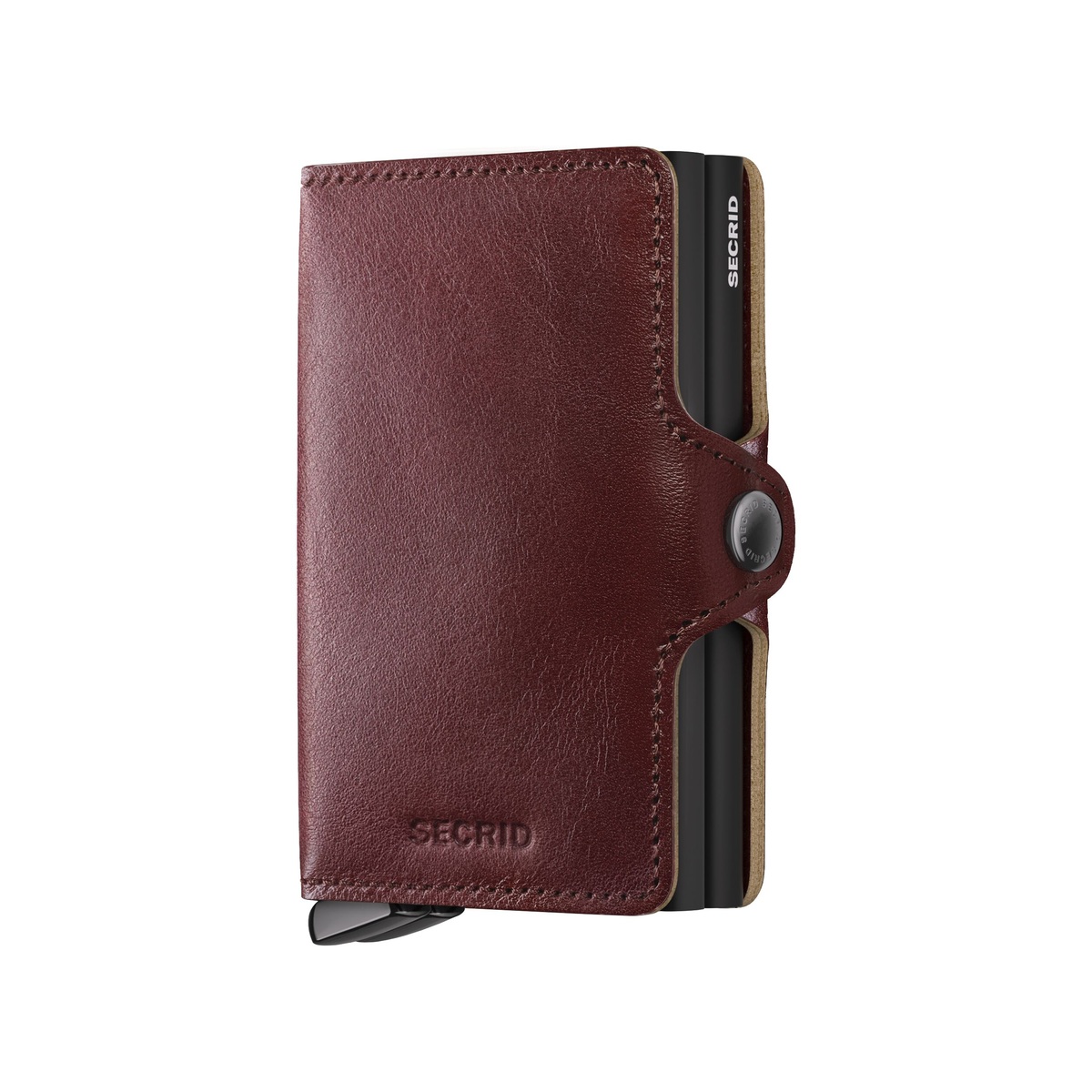 SECRID_TBc-Brown+_front_1200x1200 SECRID Basco Premium+ kompaktiška dviguba piniginė – rudos sp. - Image 1