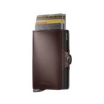 SECRID Dusk Premium+ kompaktiška dviguba piniginė – tamsiai rudos sp. - Image 4