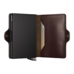 SECRID Dusk Premium+ kompaktiška dviguba piniginė – tamsiai rudos sp. - Image 3