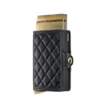 SECRID Emboss Diamond Premium+ kompaktiška dviguba piniginė – juodos sp. - Image 4