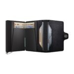 SECRID Emboss Lines Premium+ kompaktiška dviguba piniginė – juodos sp. - Image 5